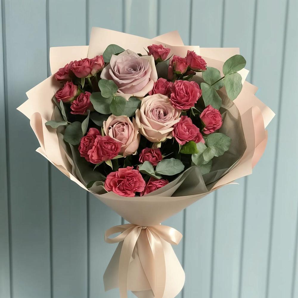 Букет цветов из: Гвоздики и Розы в Вейделевке