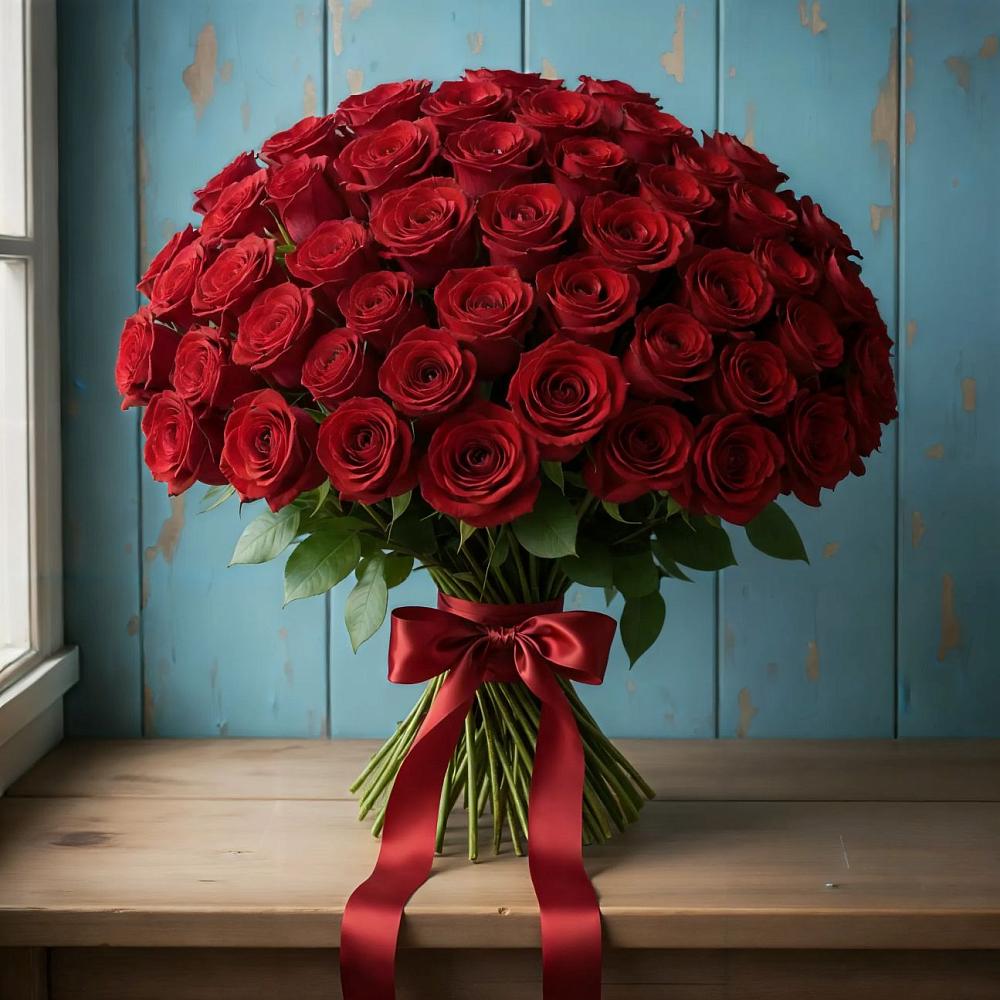 Букет Красные розы Блэк Меджик в Вейделевке