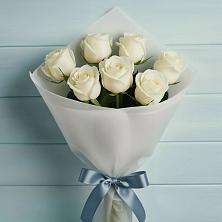 Букет 7 Белых роз Эдлесс Лав в Вейделевке