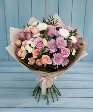 Букет цветов из:  Хризантемы, Розы и Альстромерии в Вейделевке