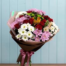 Букет цветов из:  Розы, Хризантемы и Альстромерии #REPLACE_PRED# Вейделевке