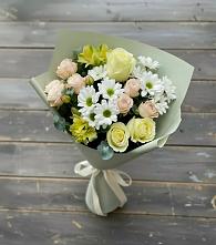 Букет цветов из:  Альстромерии, Розы и Хризантемы в Вейделевке