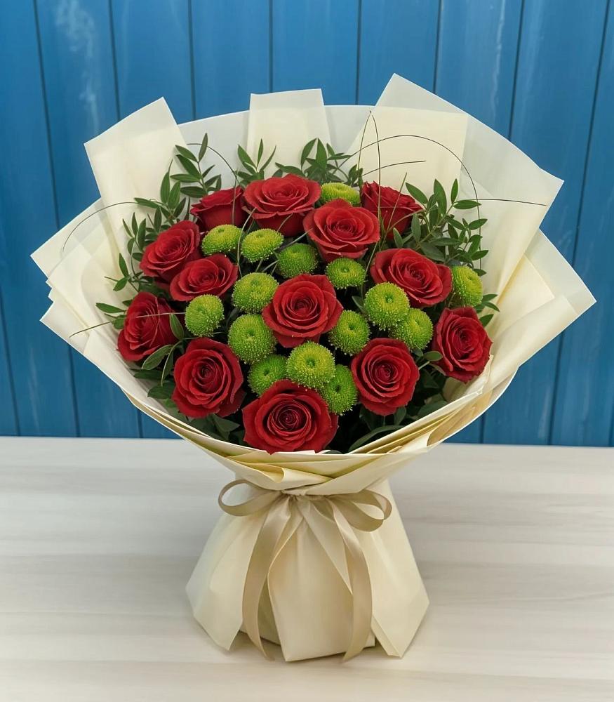 Букет цветов из: Розы и Хризантемы в Вейделевке